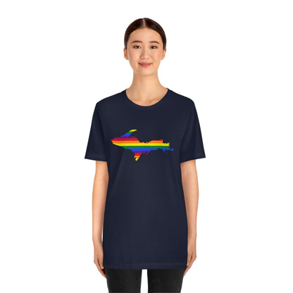 Michigan Upper Peninsula T-Shirt (w/ UP Pride Flag Outline) | Unisex Standard Fit