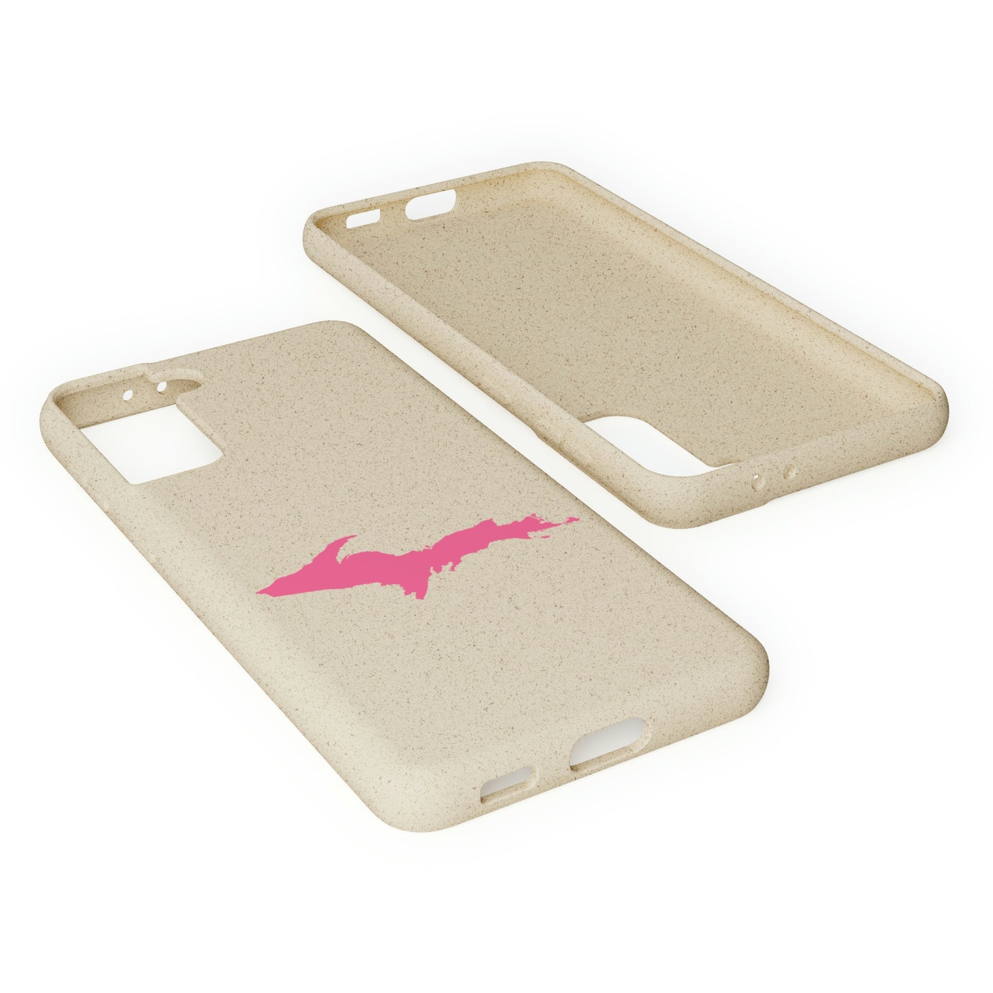 Michigan Upper Peninsula Biodegradable Phone Cases (w/ Pink UP Outline) | Samsung Android