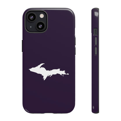 Michigan Upper Peninsula Tough Phone Case (Blackcurrant w/ UP Outline) | Apple iPhone