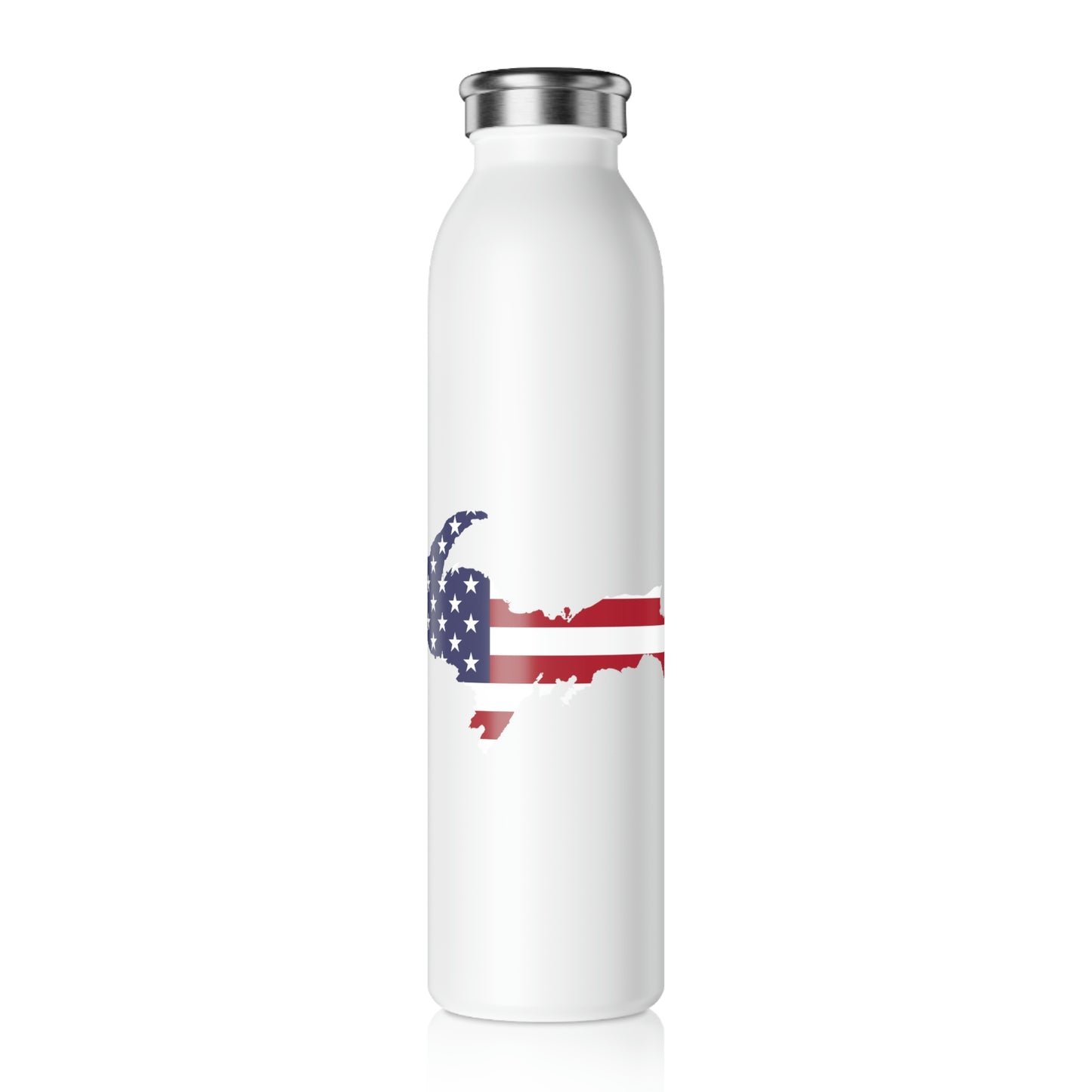 Michigan Upper Peninsula Water Bottle (w/ Large UP USA Flag Outline) | 20oz Double-Walled