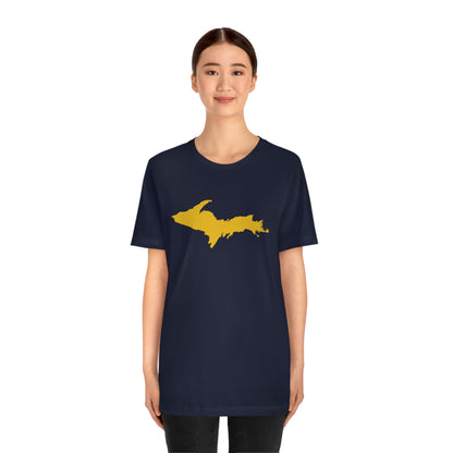 Michigan Upper Peninsula T-Shirt (w/ Gold UP Outline) | Unisex Standard Fit