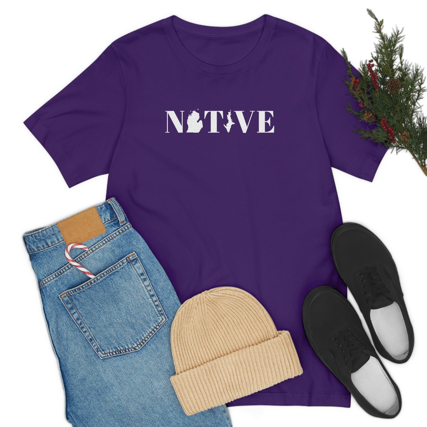 Michigan 'Native' T-Shirt (Didone Font) | Unisex Standard Fit