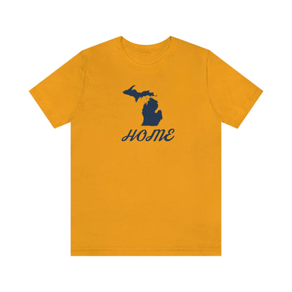 Michigan 'Home' T-Shirt (Retro Script Font) | Unisex Standard Fit