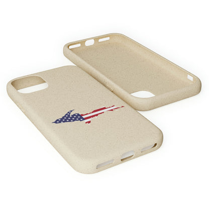 Michigan Upper Peninsula Biodegradable Phone Cases (w/ UP USA Flag Outline) | Apple iPhone