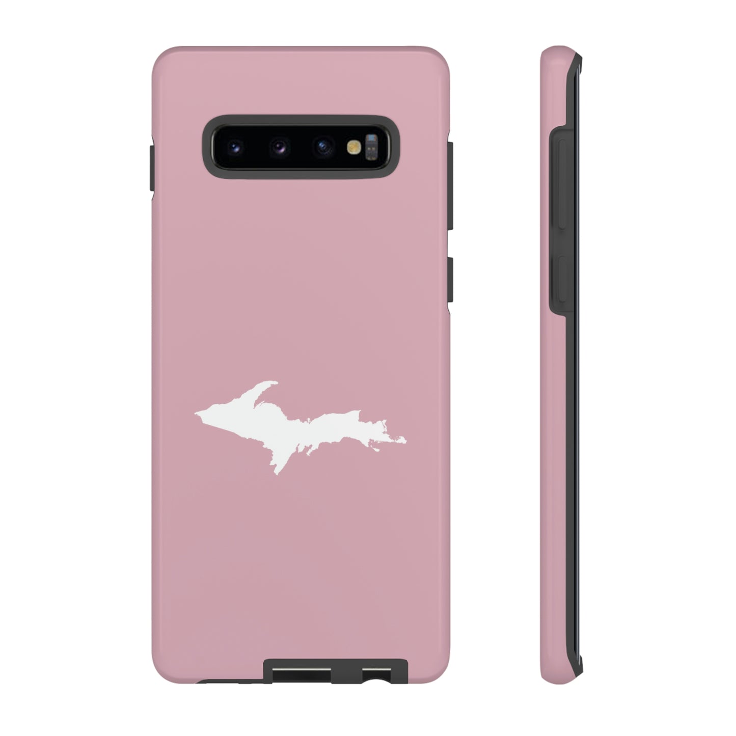 Michigan Upper Peninsula Tough Phone Case (Pink w/ UP Outline) | Samsung & Pixel Android