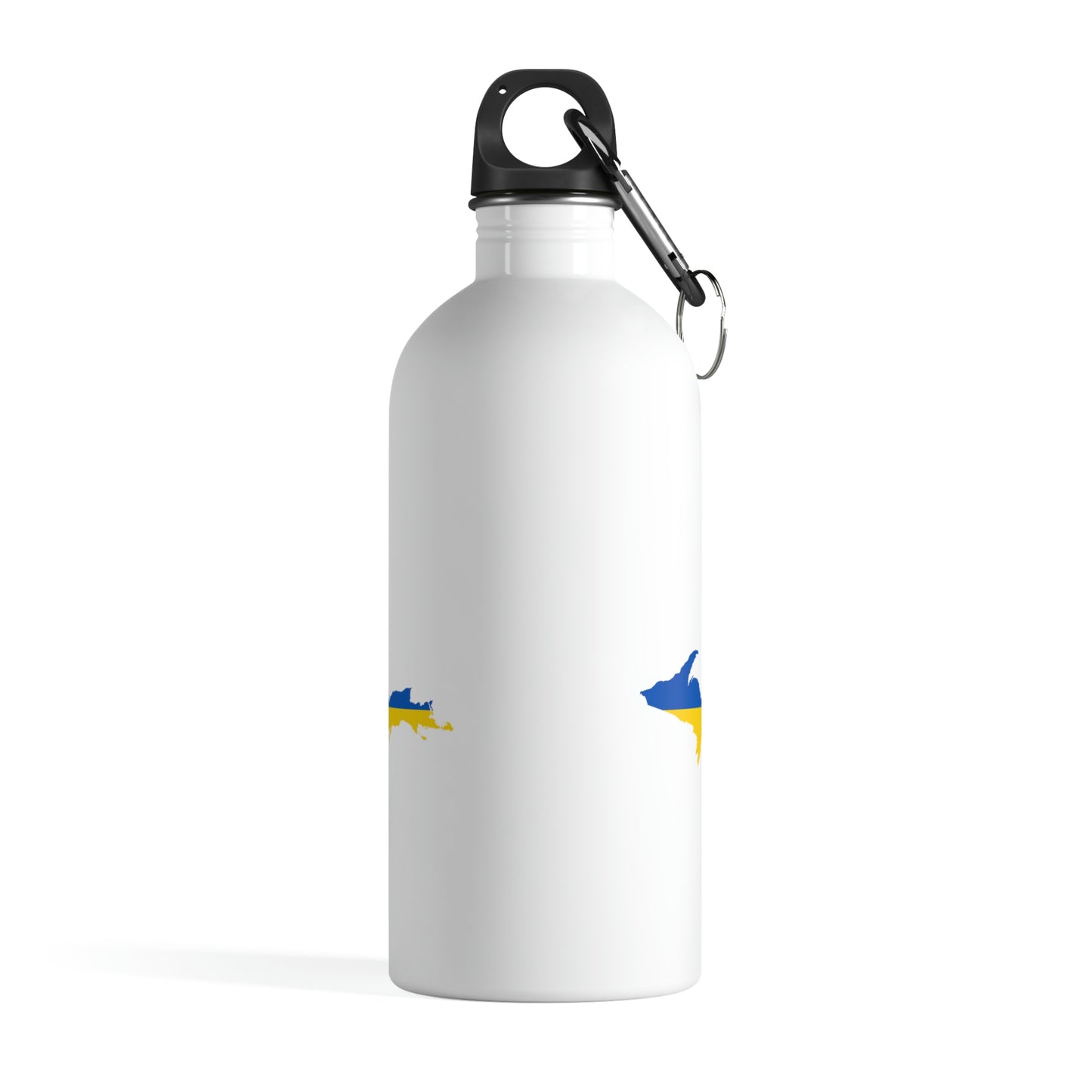 Michigan Upper Peninsula Water Bottle (w/ UP Ukraine Flag Outline) | 14oz Stainless Steel