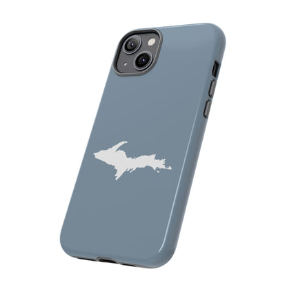 Michigan Upper Peninsula Tough Phone Case (B24 Liberator Grey w/ UP Outline) | Apple iPhone