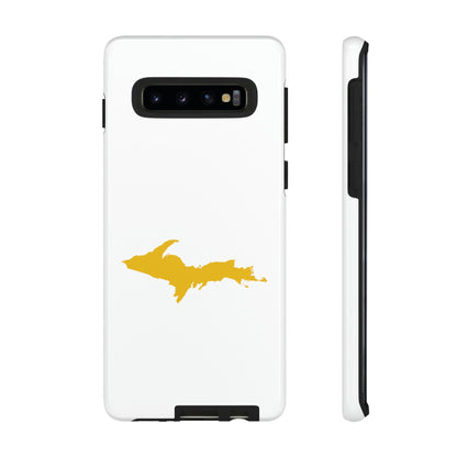 Michigan Upper Peninsula Tough Phone Case (w/ Gold UP Outline) | Samsung & Pixel Android