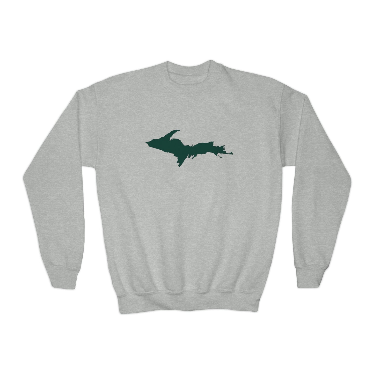 Michigan Upper Peninsula Youth Sweatshirt (w/ Green UP Outline)