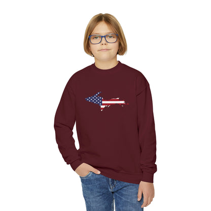 Michigan Upper Peninsula Youth Sweatshirt (w/ UP USA Flag Outline)