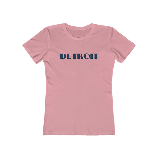 'Detroit' T-Shirt (Art Deco Font) | Women's Boyfriend Cut