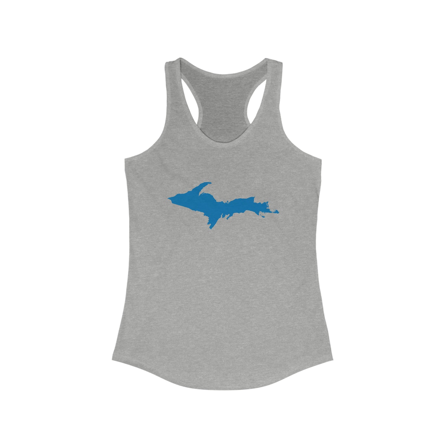 Michigan Upper Peninsula Tank Top (w/ Azure UP Outline) | Women's Racerback