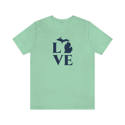 Michigan 'Love' T-Shirt (Roman Serif Font) | Unisex Standard Fit