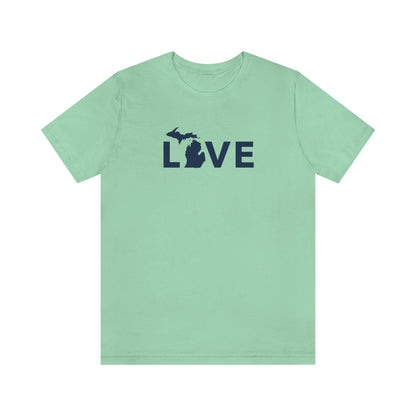 Michigan 'Love' T-Shirt (Geometric Sans Font) | Unisex Standard Fit