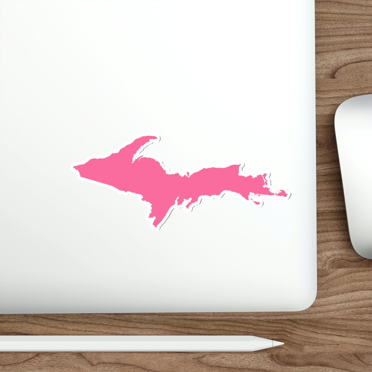 Michigan Upper Peninsula Die Cut Stickers (w/ Pink UP Outline) | Indoor/Outdoor