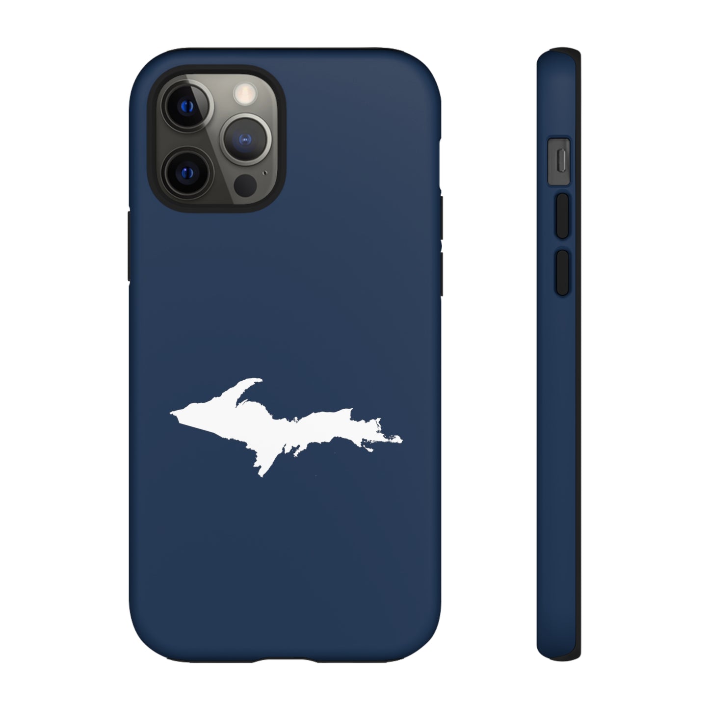 Michigan Upper Peninsula Tough Phone Case (Navy w/ UP Outline) | Apple iPhone