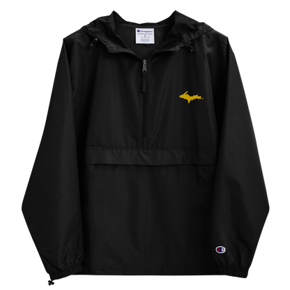 Upper Peninsula Packable Wind & Rain Jacket (w/ Gold UP Outline)