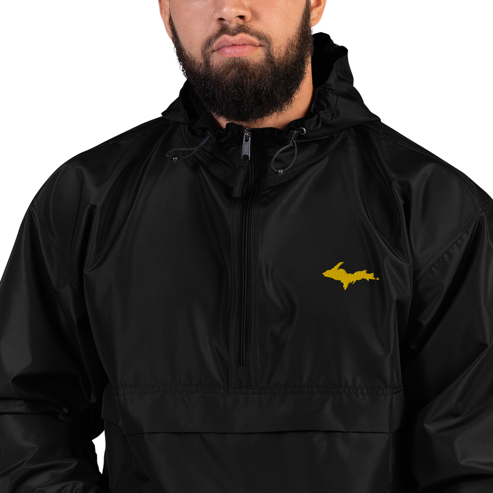 Upper Peninsula Packable Wind & Rain Jacket (w/ Gold UP Outline)