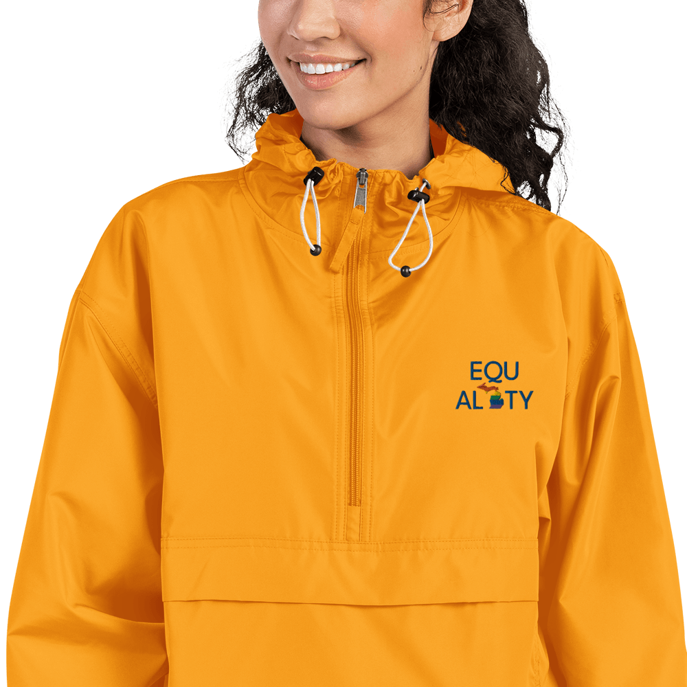 Michigan 'Equality' Wind & Rain Jacket (w/ LGBTQ Pride Colors) - Circumspice Michigan