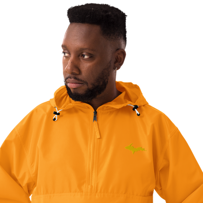 Upper Peninsula Packable Wind & Rain Jacket (w/ Gold UP Outline)