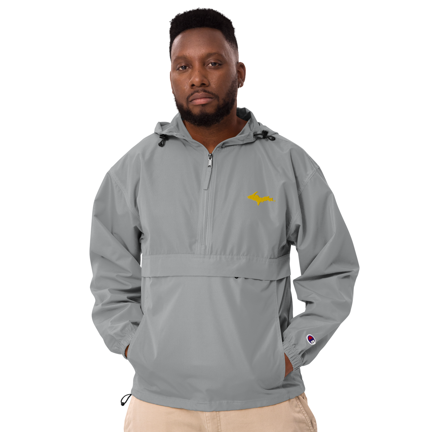 Upper Peninsula Packable Wind & Rain Jacket (w/ Gold UP Outline)