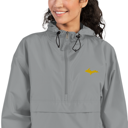 Upper Peninsula Packable Wind & Rain Jacket (w/ Gold UP Outline)