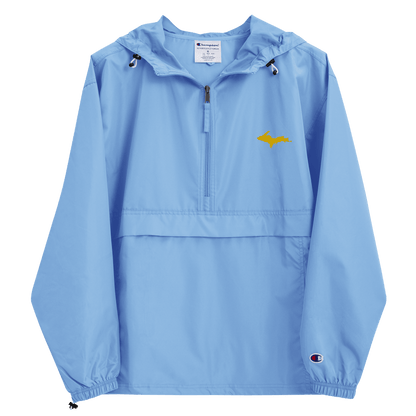 Upper Peninsula Packable Wind & Rain Jacket | Gold Embroidery - Circumspice Michigan