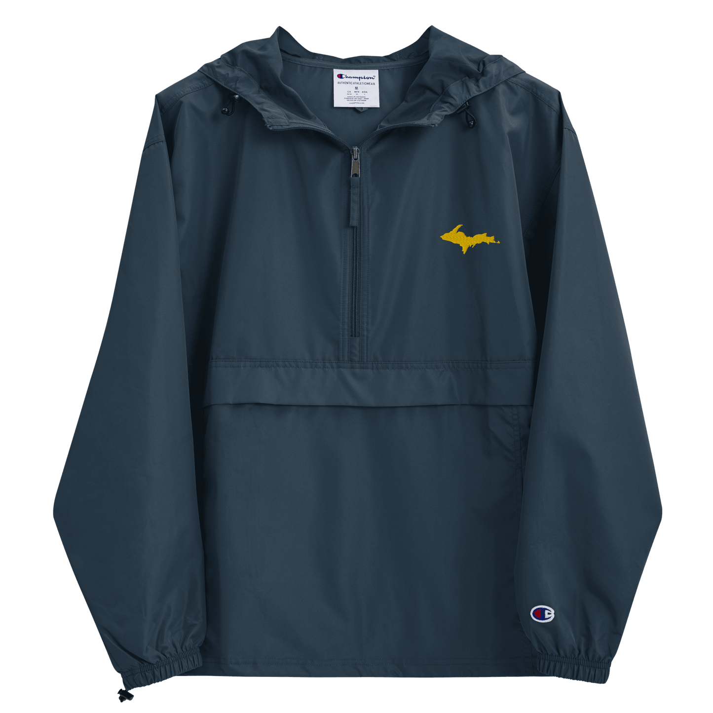 Upper Peninsula Packable Wind & Rain Jacket | Gold Embroidery - Circumspice Michigan