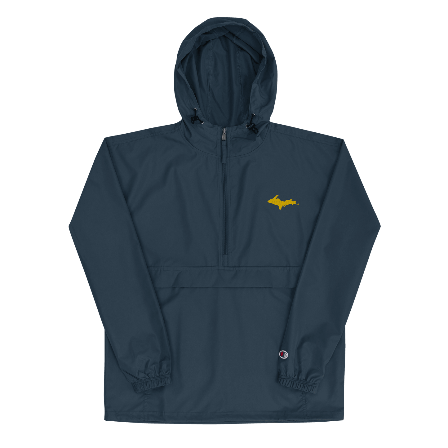 Upper Peninsula Packable Wind & Rain Jacket | Gold Embroidery - Circumspice Michigan