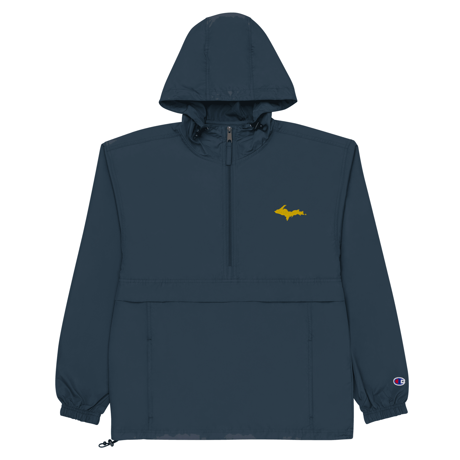 Upper Peninsula Packable Wind & Rain Jacket | Gold Embroidery - Circumspice Michigan