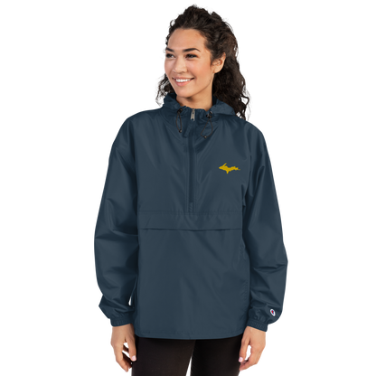 Upper Peninsula Packable Wind & Rain Jacket (w/ Gold UP Outline)