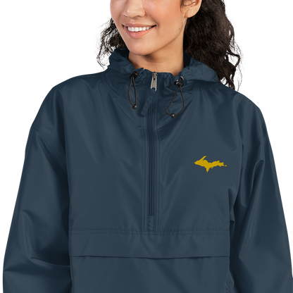 Upper Peninsula Packable Wind & Rain Jacket (w/ Gold UP Outline)