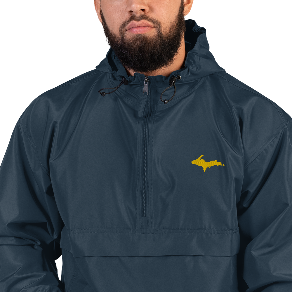 Upper Peninsula Packable Wind & Rain Jacket (w/ Gold UP Outline)