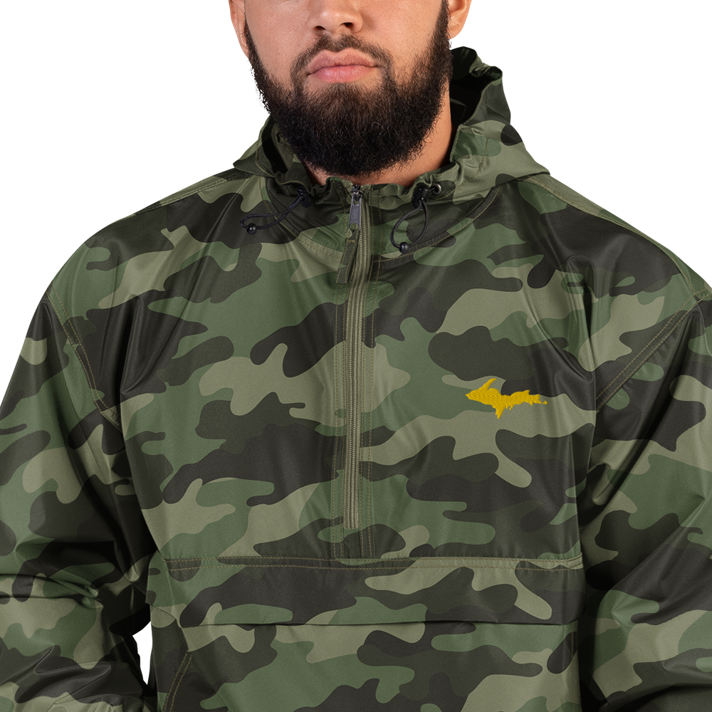 Upper Peninsula Packable Wind & Rain Jacket (w/ Gold UP Outline)