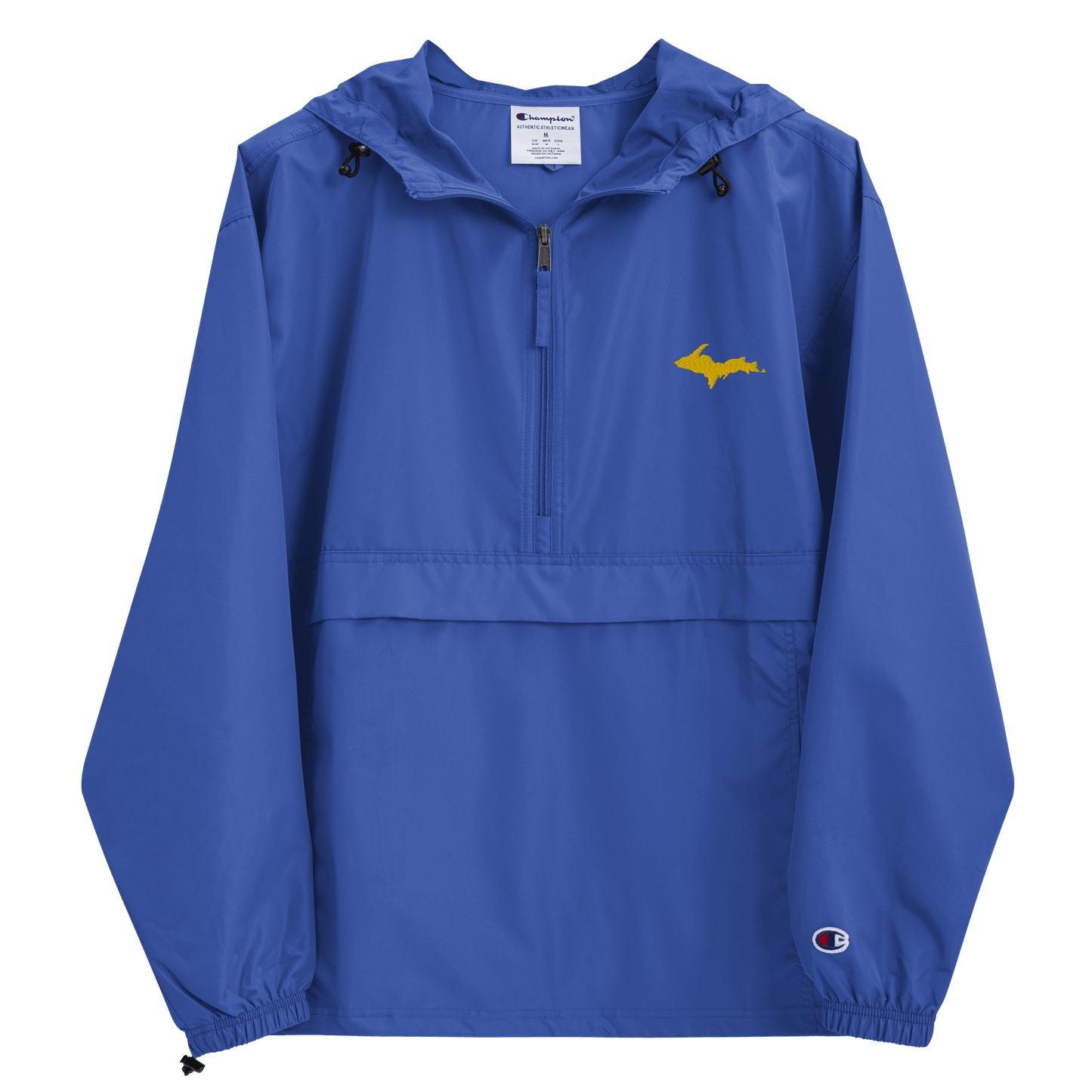 Upper Peninsula Packable Wind & Rain Jacket | Gold Embroidery - Circumspice Michigan