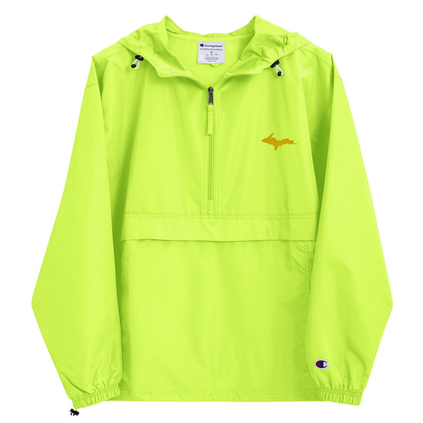 Upper Peninsula Packable Wind & Rain Jacket | Gold Embroidery - Circumspice Michigan