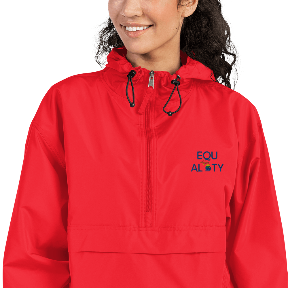 Michigan 'Equality' Wind & Rain Jacket (w/ LGBTQ Pride Colors) - Circumspice Michigan