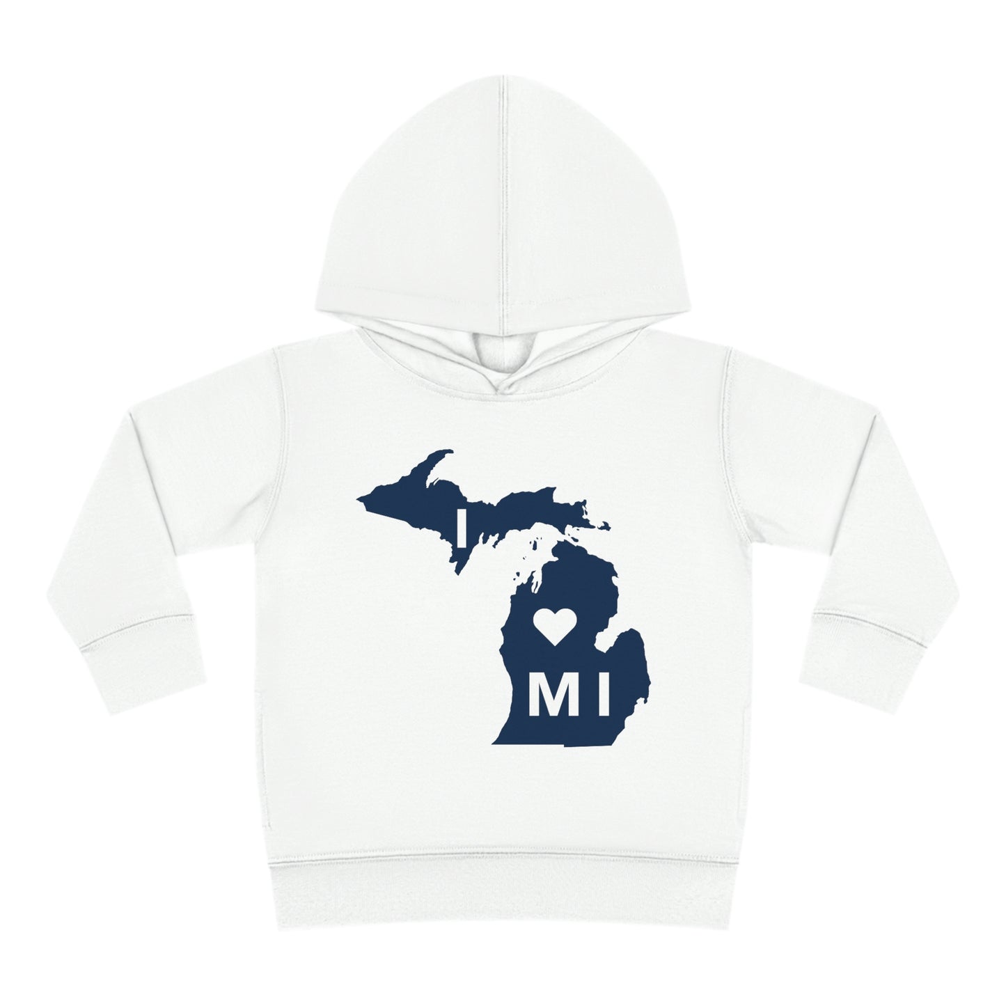 Michigan 'I ♡ MI' Hoodie (w/Full Body Outline| Unisex Toddler