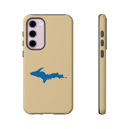 Michigan Upper Peninsula Tough Phone Case (Maple Color w/ Azure UP Outline) | Samsung & Pixel Android