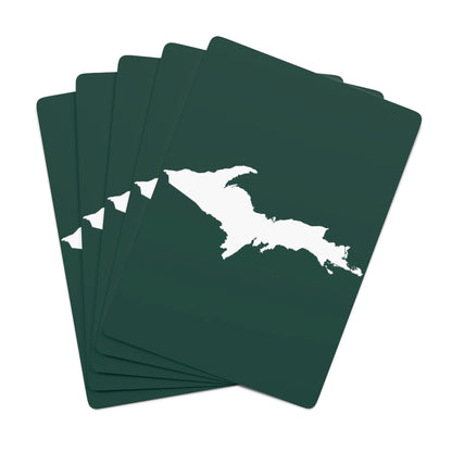 Michigan Upper Peninsula Poker Cards (Green w/ UP Outline)