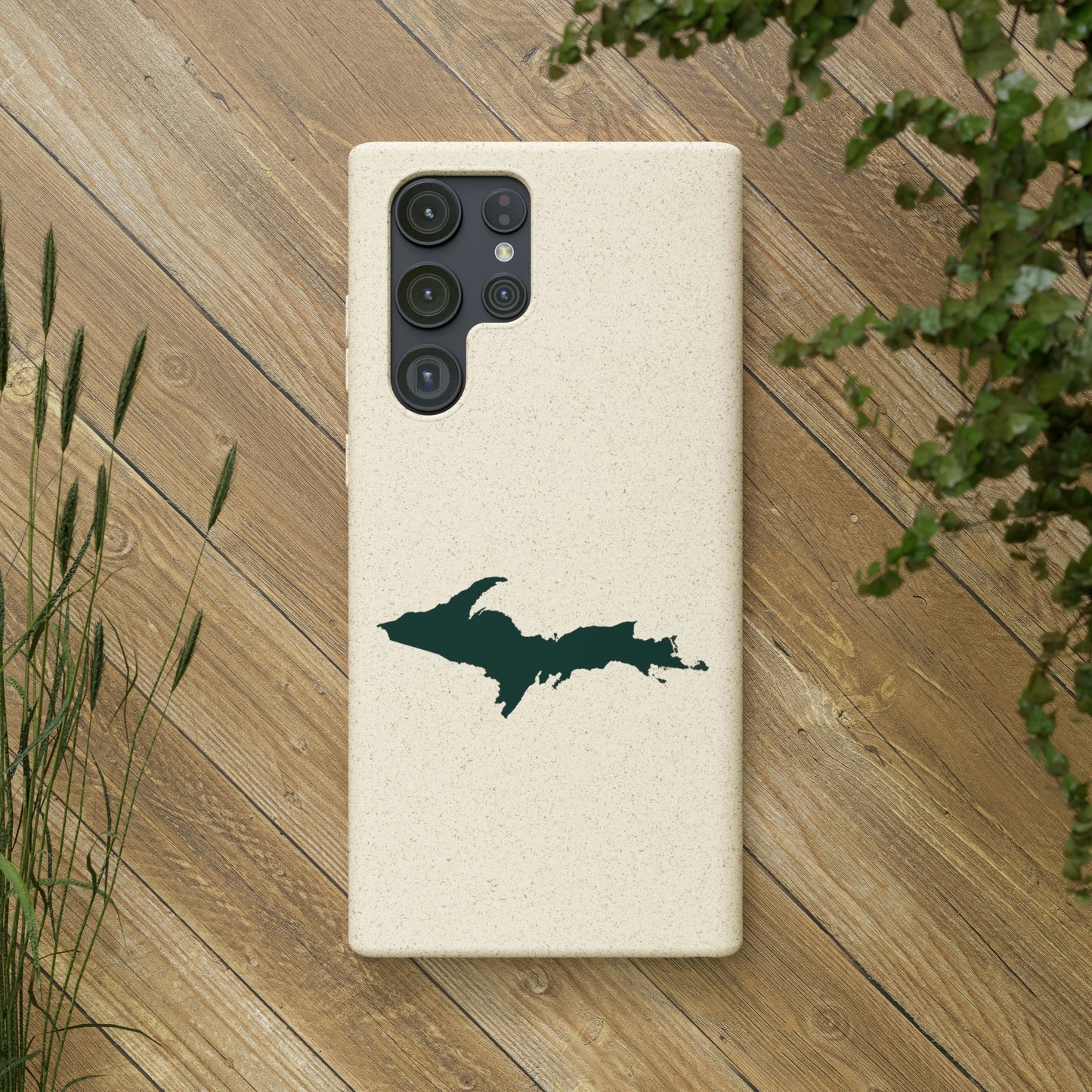 Michigan Upper Peninsula Biodegradable Phone Cases (w/ Green UP Outline) | Samsung Android