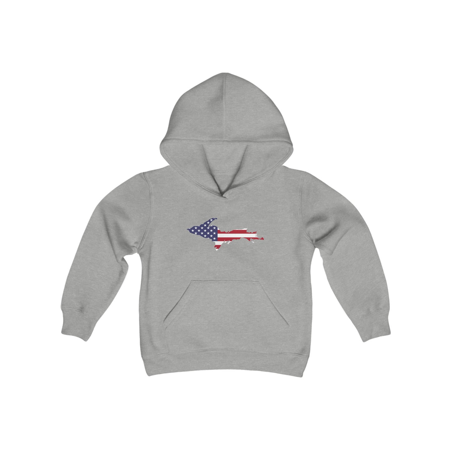 Michigan Upper Peninsula Hoodie (w/ UP USA Flag Outline)| Unisex Youth