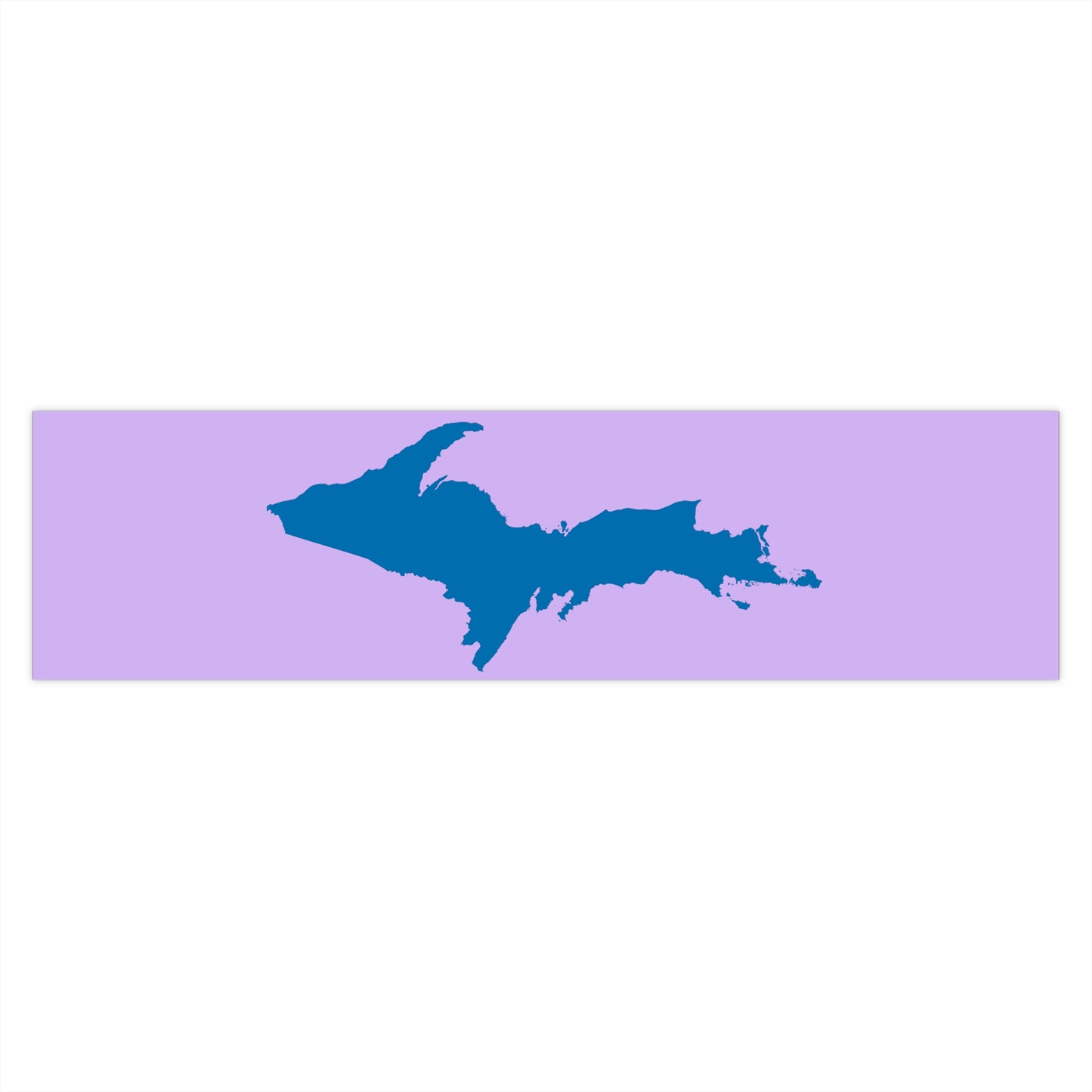 Michigan Upper Peninsula Bumper Sticker (w/ Azure UP Outline) | Lavender Background