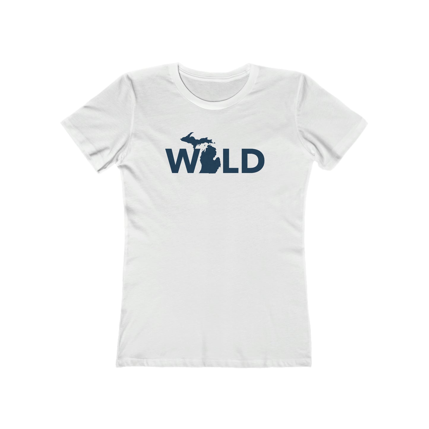 Michigan 'Wild' T-Shirt (Geometric Sans Font) | Women's Boyfriend Cut