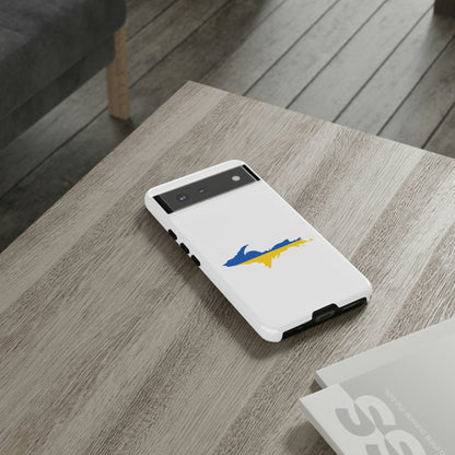 Michigan Upper Peninsula Tough Phone Case (w/ UP Ukraine Flag Outline) | Samsung & Pixel Android