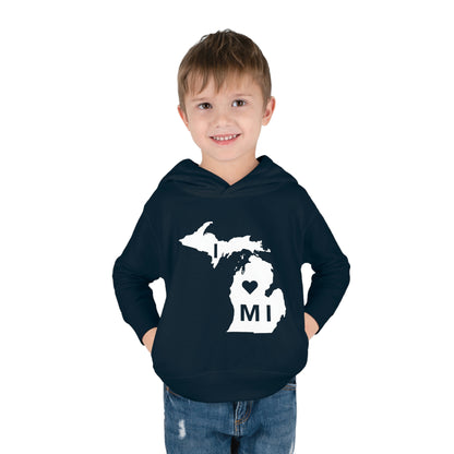 Michigan 'I ♡ MI' Hoodie (w/Full Body Outline| Unisex Toddler