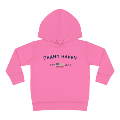 'Grand Haven' Hoodie (w/USA Flag Outline) | Unisex Toddler