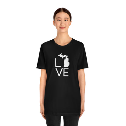 Michigan 'Love' T-Shirt (Thin Sans Font) | Unisex Standard Fit