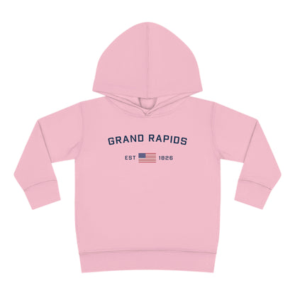 'Grand Rapids EST 1826' Hoodie (w/USA Flag Outline) | Unisex Toddler