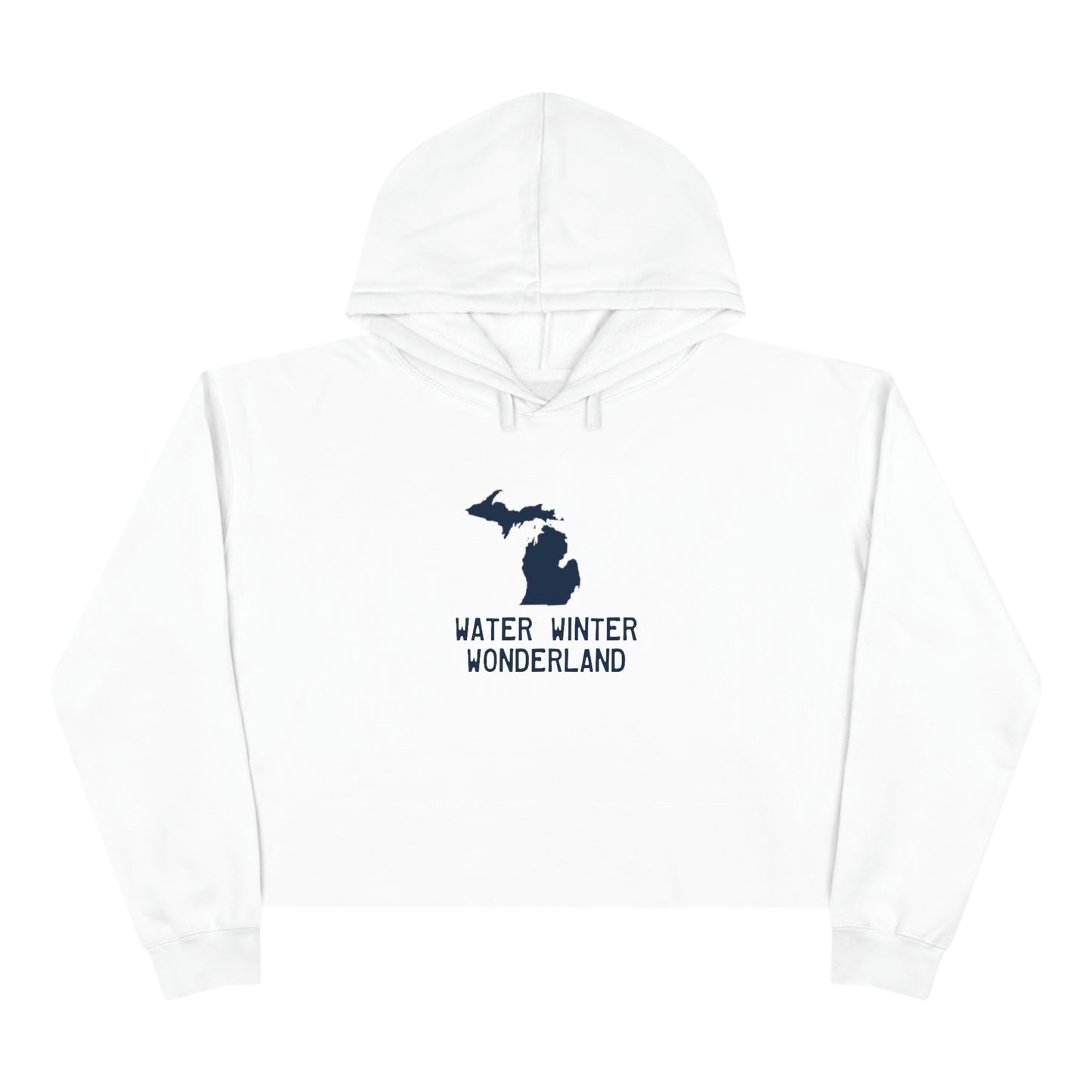 Michigan 'Winter Water Wonderland' Hoodie  | Women's Cropped Relaxed Fit